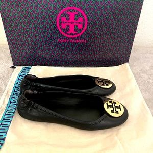 Tory Burch Black Ballet Flats